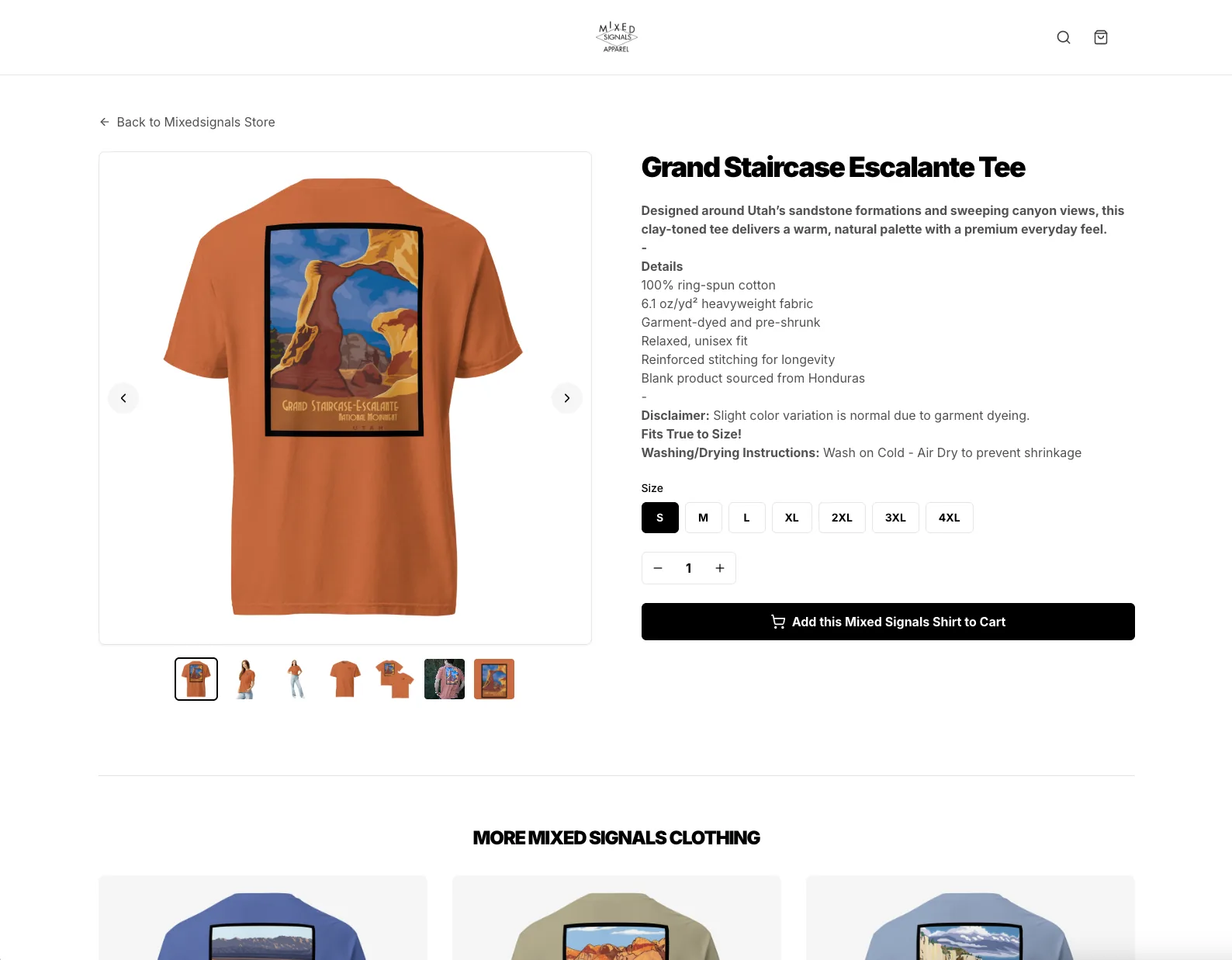 Mixed Signals Apparel product detail page